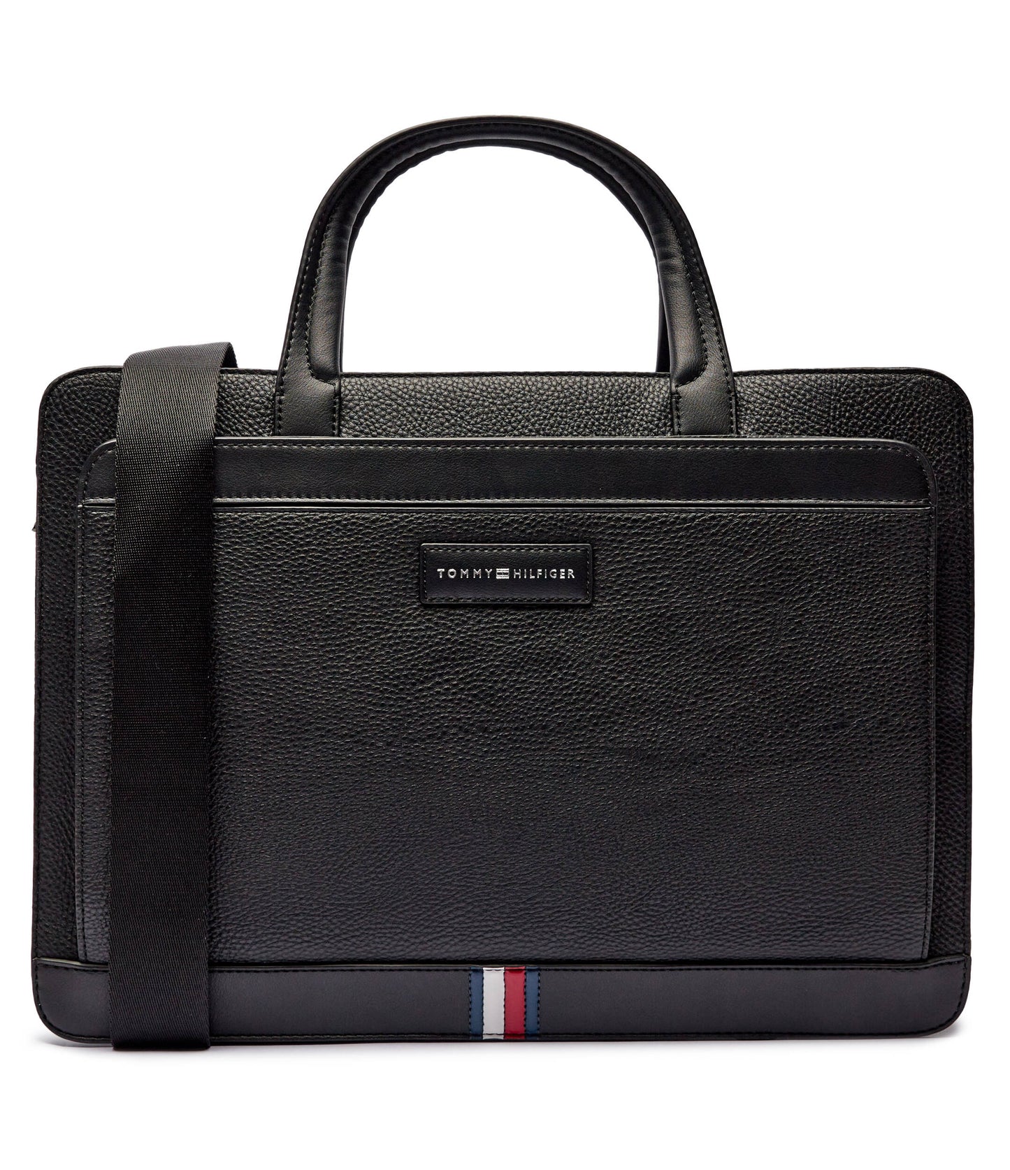 TH Black Leather Laptop Bag For Men 53