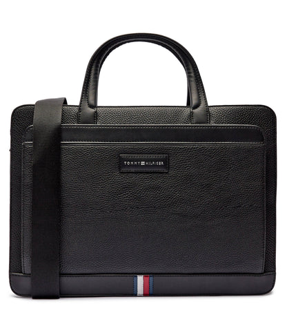 TH Black Leather Laptop Bag For Men 53