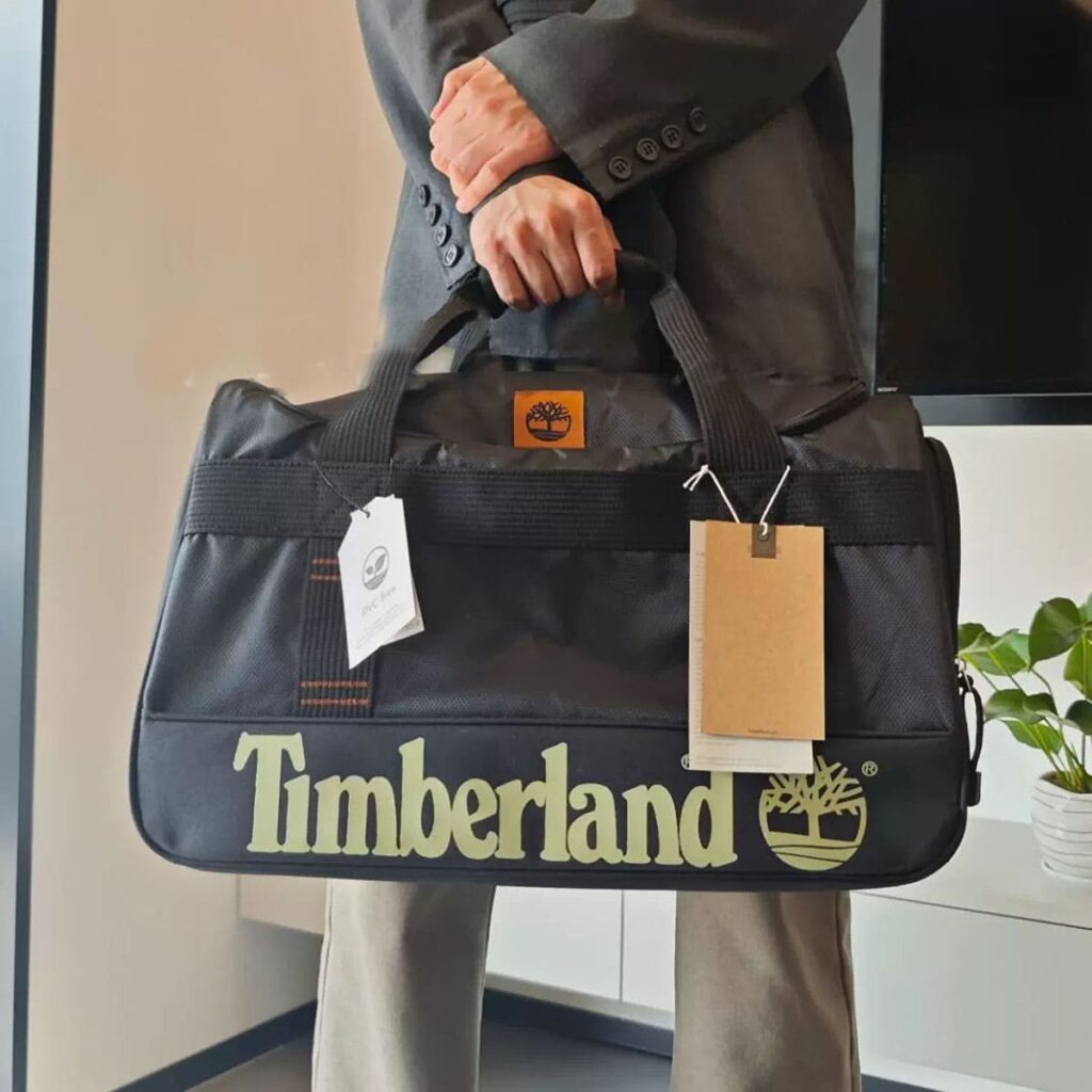 Timberland Men’s Duffel Bag – Dark Sapphire Black Travel & Gym Bag with Premium Design#02