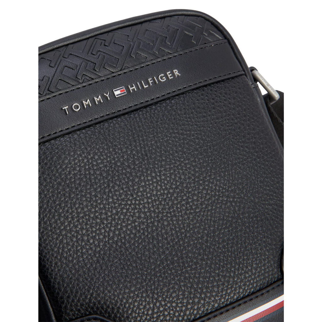 Tommy Hilfiger Men’s Black Leather Crossbody Bag AM0AM11308 – Elegant Everyday Hands-Free Bag#69