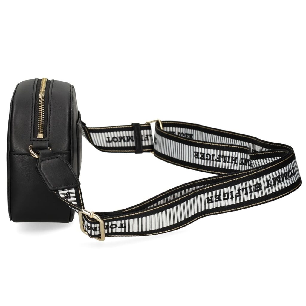 Tommy Hilfiger Women’s Black Crossbody Bag – Leather Compact Everyday Style (AW0AW16679)#60
