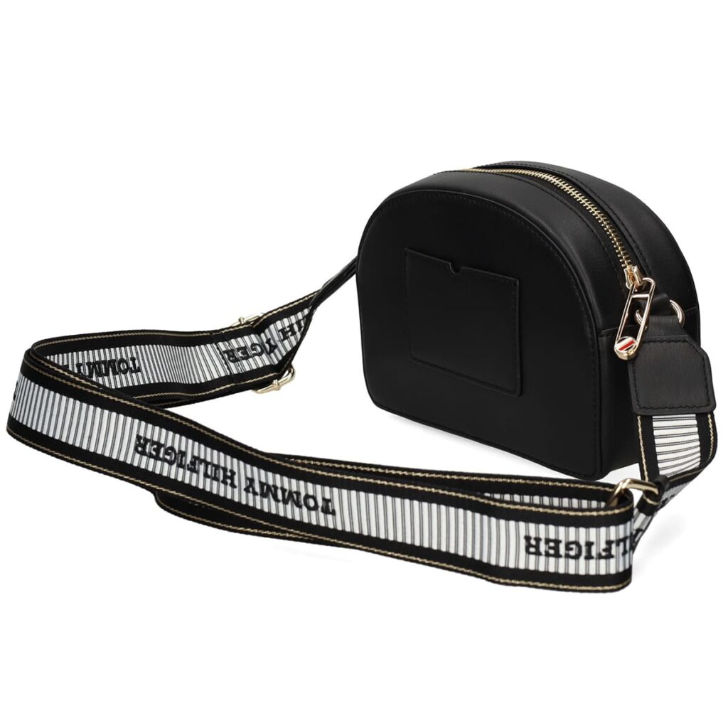 Tommy Hilfiger Women’s Black Crossbody Bag – Leather Compact Everyday Style (AW0AW16679)#60