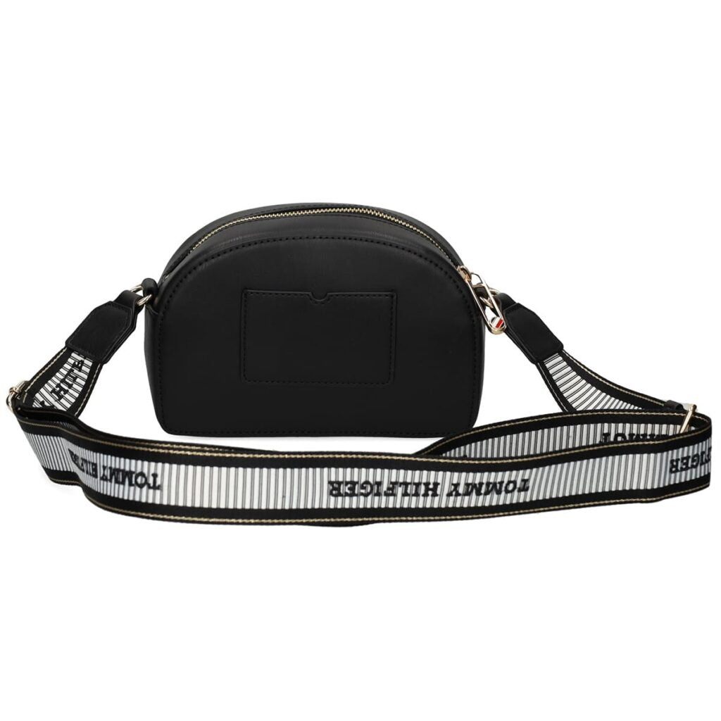 Tommy Hilfiger Women’s Black Crossbody Bag – Leather Compact Everyday Style (AW0AW16679)#60