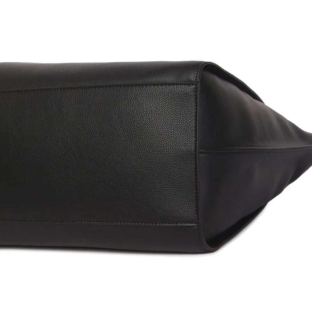 Tommy Hilfiger Women’s Handbag AW0AW14469 BDS – Black Leather Elegant Everyday Tote Bag#64