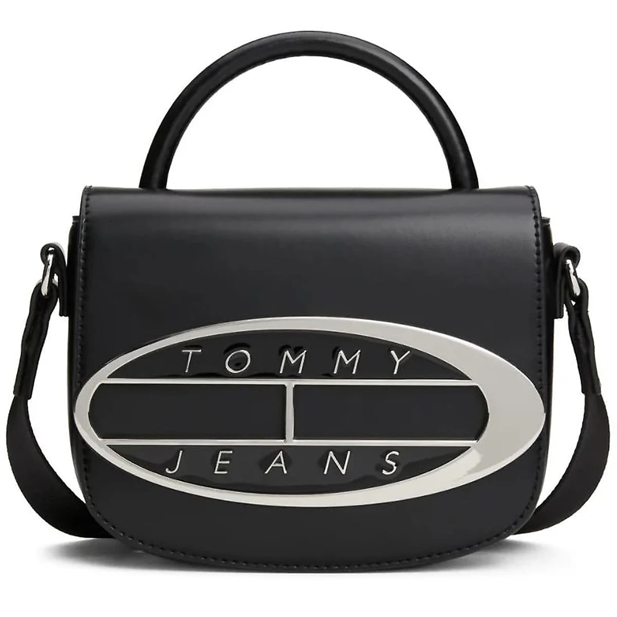 Tommy Hilfiger Women’s Black Leather Handbag AW0AW15811 BDS – Elegant Envelope Flap Design#66