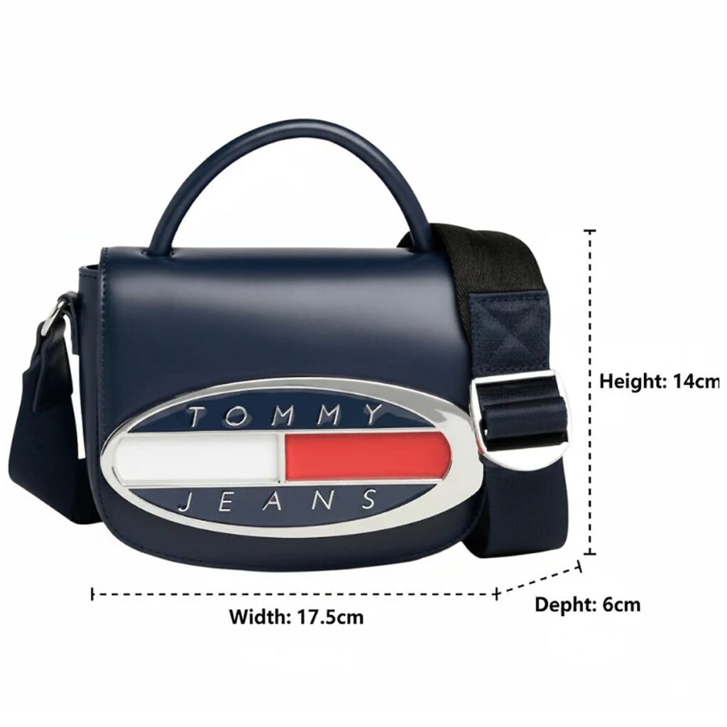 Tommy Hilfiger Women’s Mini Handbag – Navy Blue Leather Elegant Daily Bag (AW0AW15811)#67