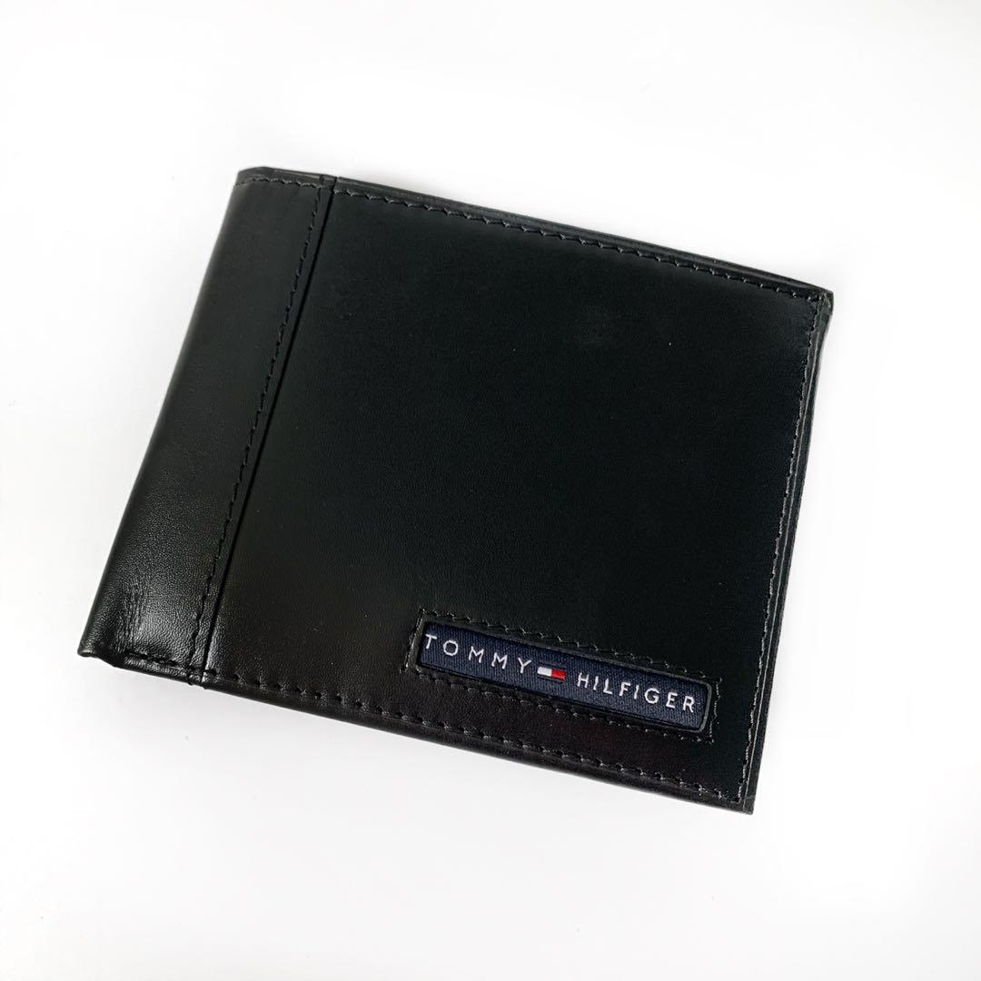 TH Black Leather Bifold Wallet For Men #51