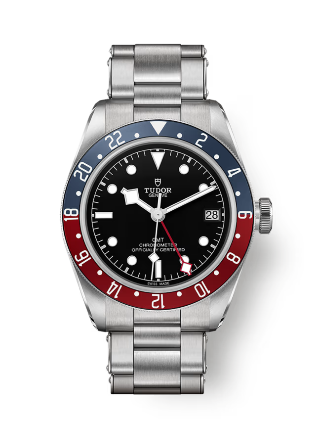 TUDOR Black Bay GMT Stainless Steel Watch – 41mm Black Domed Dial – Manufacture Calibre MT5652 – Rivet Bracelet