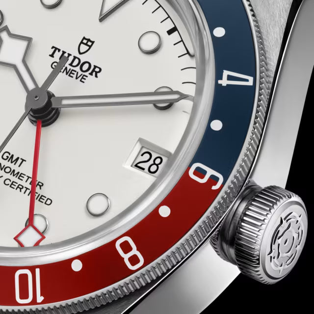 TUDOR Geneve Silver Dial Stainless Steel GMT Chronometer Watch – 200m Water Resistance