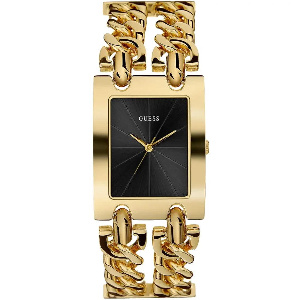Guess Women’s Watch U1117L5 – Gold Stainless Steel Square Analog Timepiece