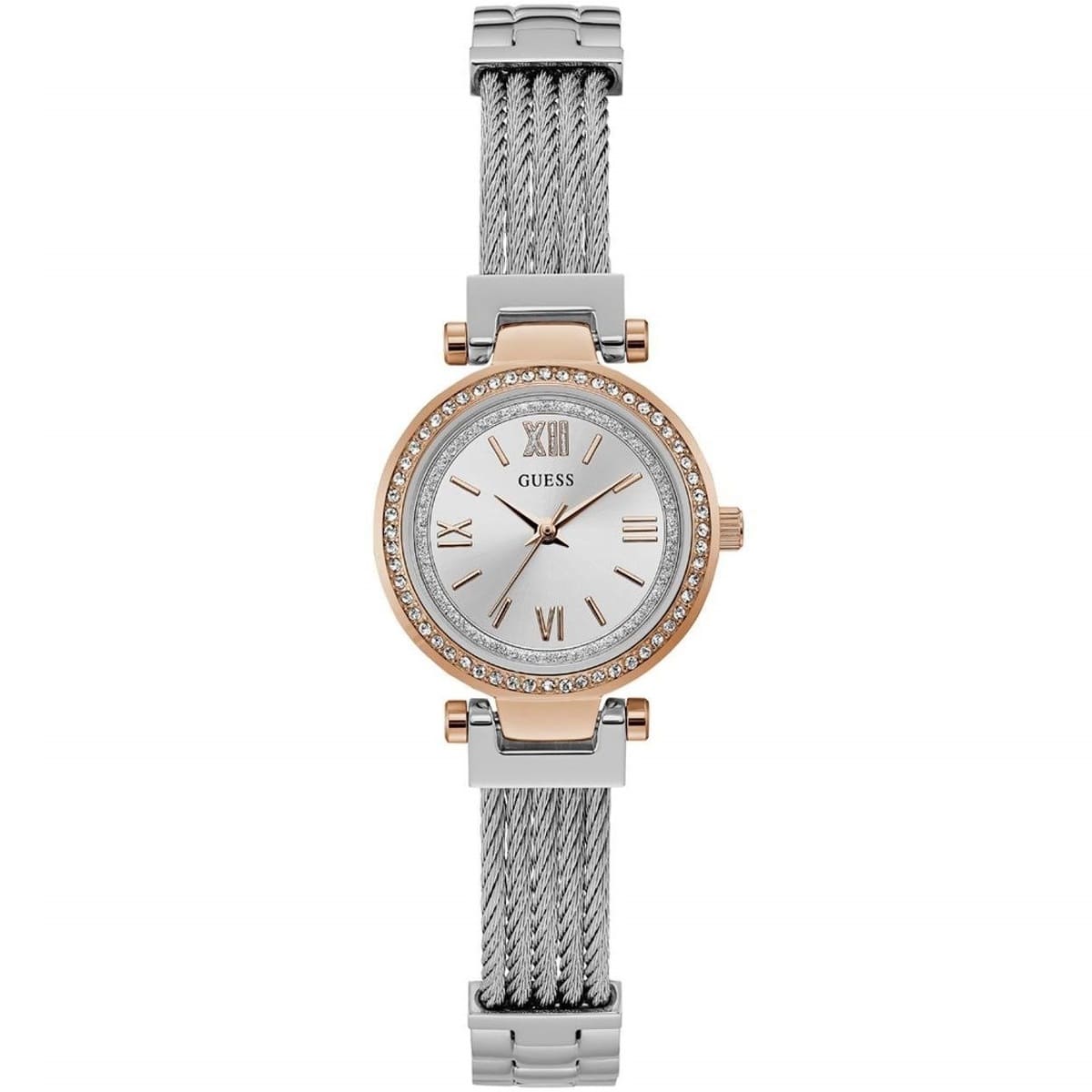 Guess Women’s Watch – Model W1009L4 | Elegant Silver Mini Soho Design
