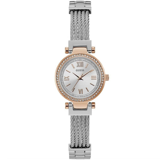Guess Women’s Watch – Model W1009L4 | Elegant Silver Mini Soho Design