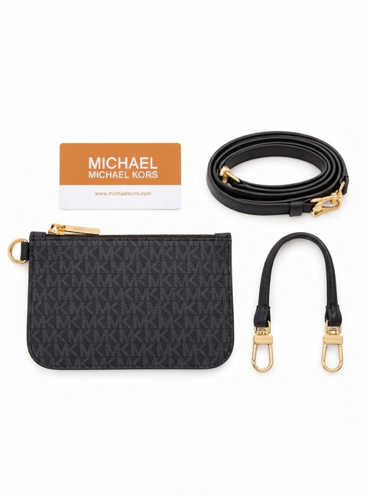 Michael Kors Women’s Signature Monogram Black Shoulder Crossbody Bag#0041