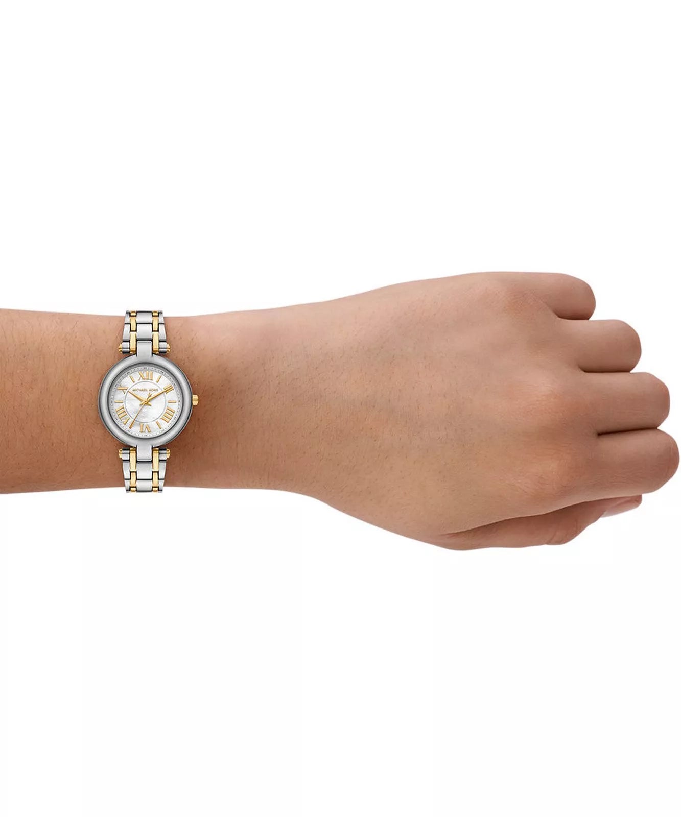 Michael Kors Laney Ladies Watch MK4895 – Elegant Two-Tone Silver & Gold with White Dial