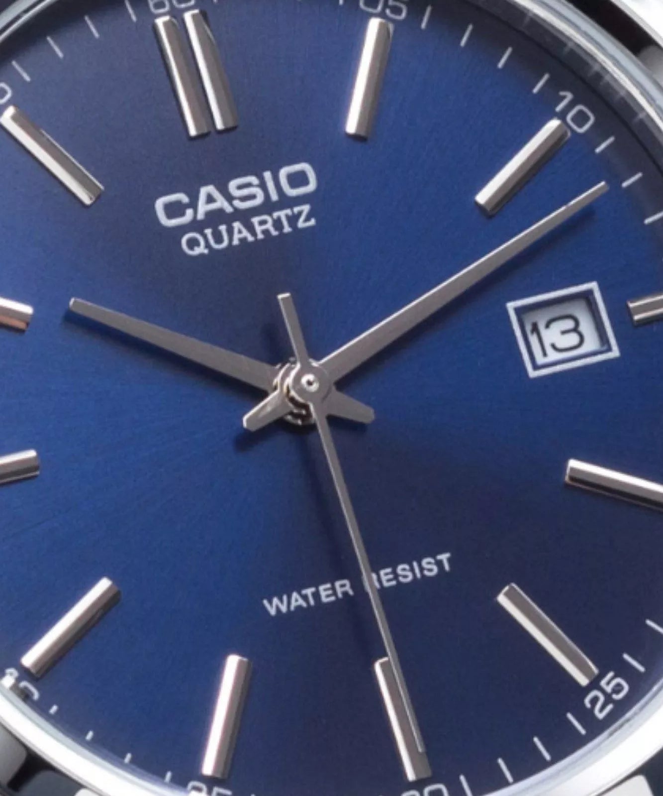 Casio MTP-1183A-2ADF Men’s Casual Watch – Silver Stainless Steel with Blue Dial 37mm Analog Quartz